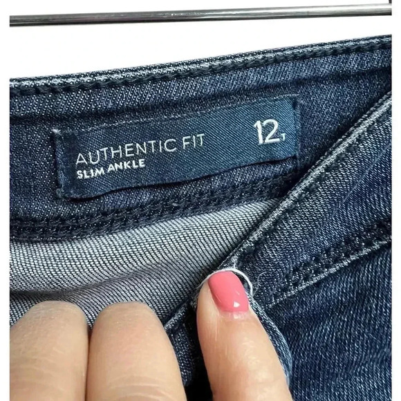 J.Jill Authentic Fit Slim Ankle Jeans Blue 12 Tall - Picture 5 of 8